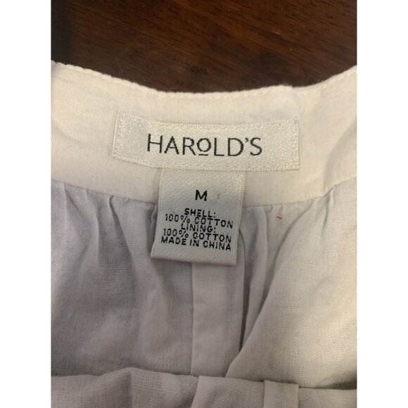 Harolds Cotton Floral Empire Waist Sleeveless Top Size M - Picture 4 of 6